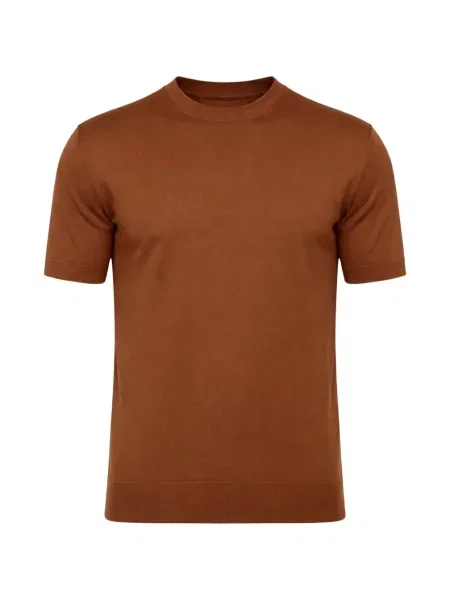 Tricou Zegna scurt maro