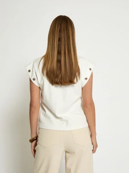 Minus Tricou Stefi' alb