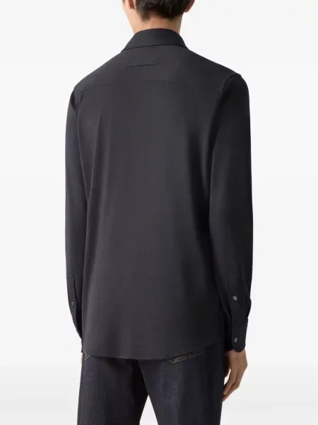 Cămașă Zegna de mătase gri