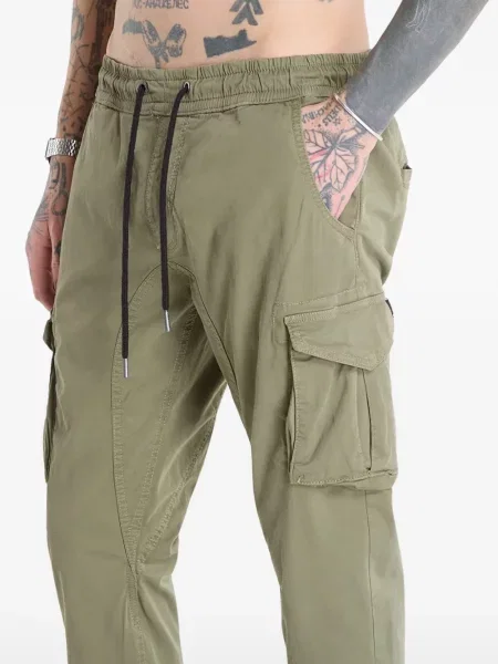 Pantaloni cargo Alpha Industries din țesătură twill verde