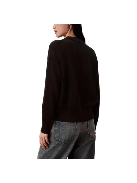 Calvin Klein Jeans Pulover / alb negru