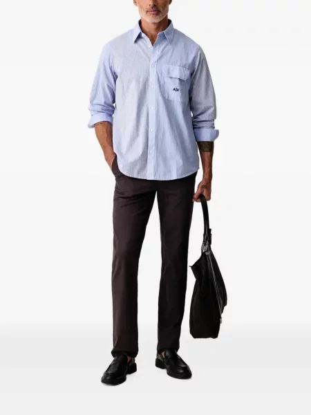 Pantaloni Armani Exchange cu autograf maro
