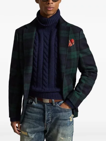 Pledas flanelinis kepurė su snapeliu Polo Ralph Lauren su petnešėlėmis aplink kaklą violetinė