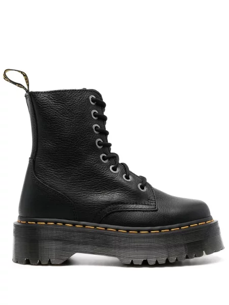 Botine Dr. Martens din piele cu platformă negru