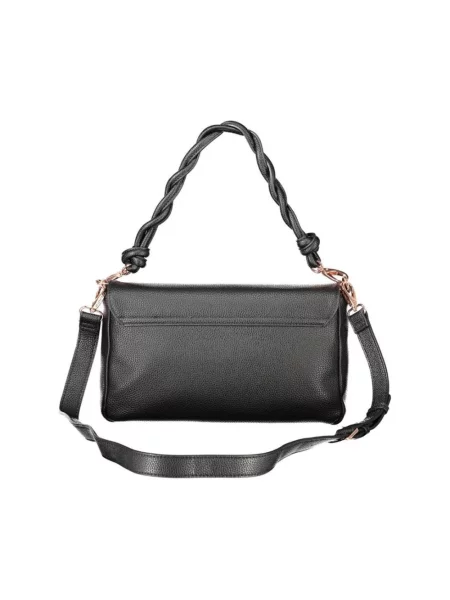 Lniana torebka Valentino Bags czarna