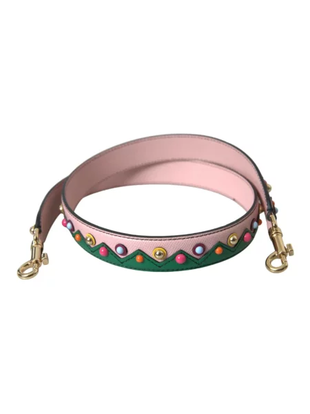 Torebka skórzana Dolce And Gabbana skórzana na ramiączkach różowa
