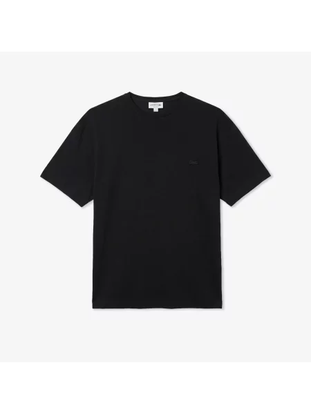 Lacoste T-Shirt Z Okrągłym Dekoltem Regular Fit czarny
