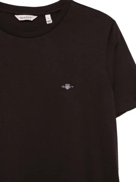 Tricou Gant cu broderie maro
