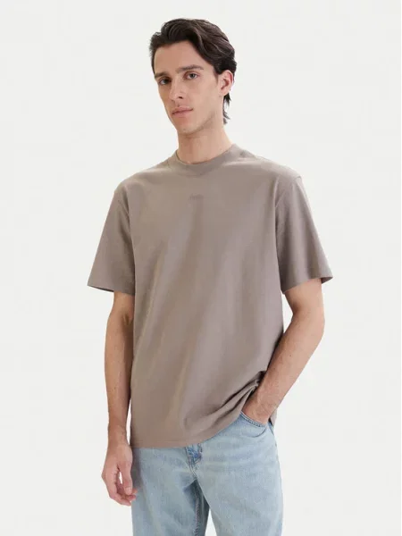 HUGO T-Shirt Dapolino beżowy