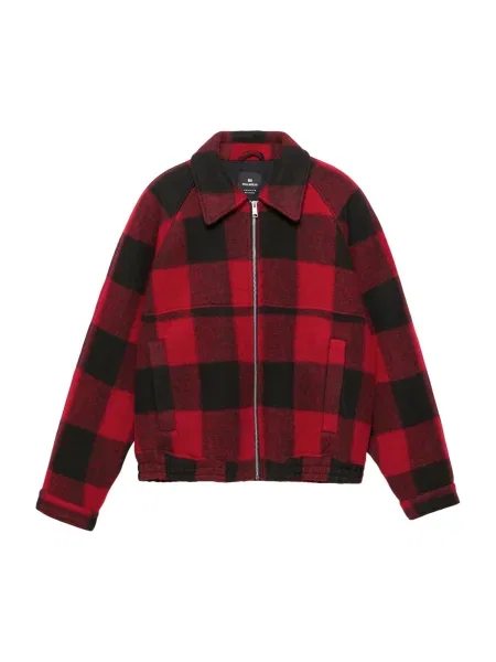 Pull&Bear Geacă de primăvară-toamnă roșu negru