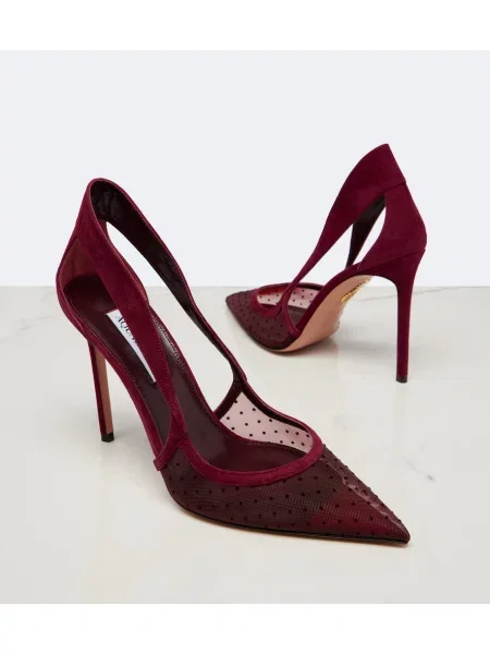 Pantofi cu toc Aquazzura din piele de căprioară