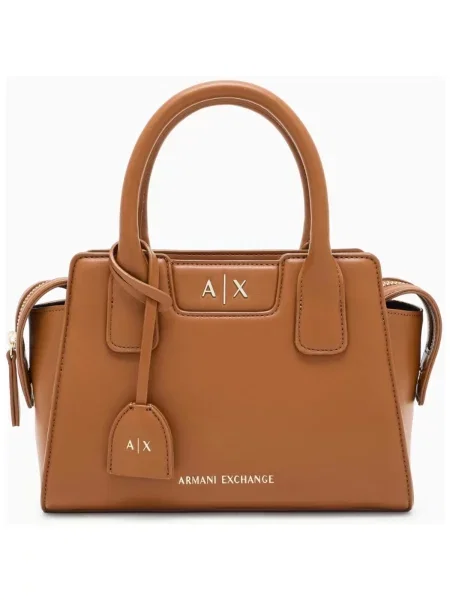 Geantă shopper Armani Exchange maro