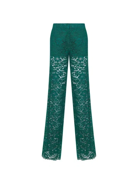 Proste spodnie Gianluca Capannolo koronkowe zielone