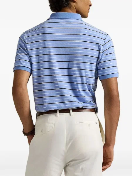 Kołnierzykowy polo Polo Ralph Lauren z frędzli w paski czerwone