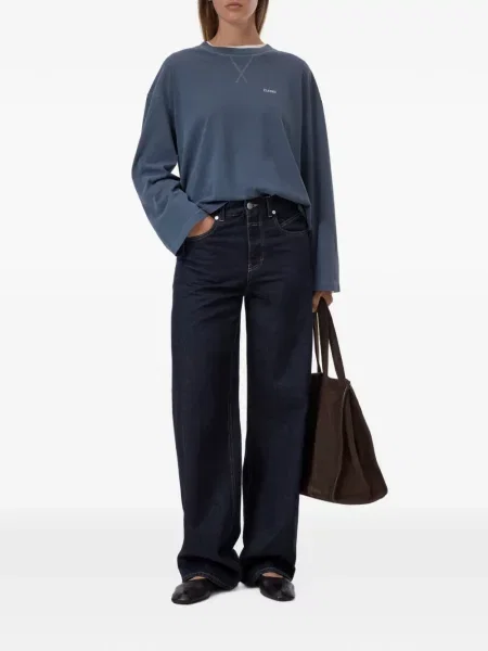 Lung tricou Closed cu imagine albastru