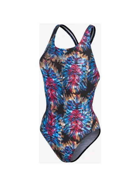Speedo Allover Digital Proback Jednoczęściowy strój kąpielowy niebiesko-różowy 30 czarny