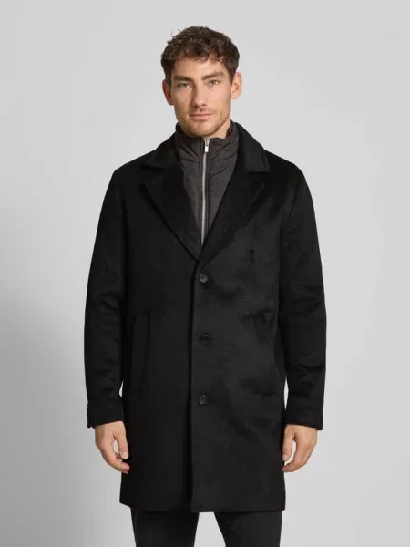 Płaszcz o kroju loose fit z dodatkiem wełny Model BLASTANFORD' Jack & Jones czarny