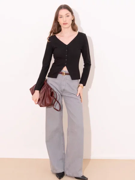 Прямі джинси VMMA сірий