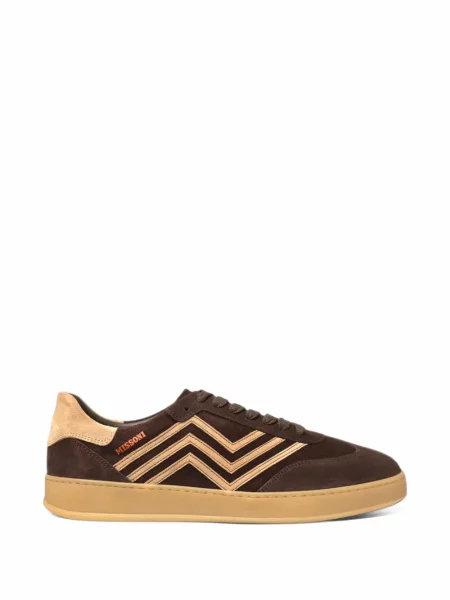 Szarvasbőr aplikált sneaker Missoni barna