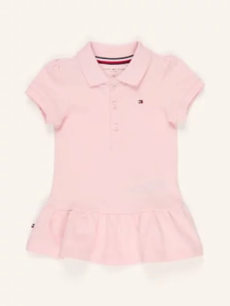 Tommy Hilfiger Piqué Polokošile S Volánky světle růžová