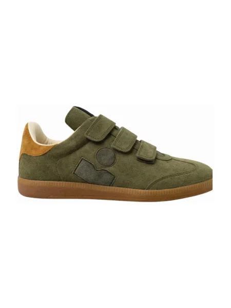 Sneakersy Isabel Marant skórzane zielone