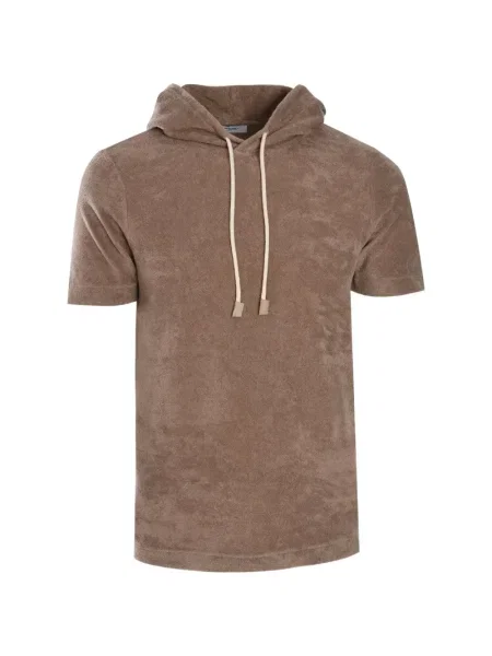 Kratak majica s kapuljačom Gran Sasso smeđa