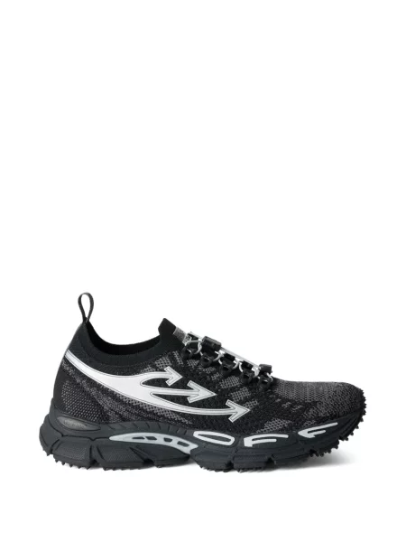 Sneakerși Off-white tricotate alb