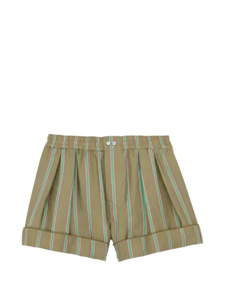 Pantaloni scurți Saint Laurent cu dungi verde