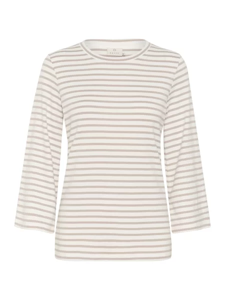 Kaffe Tričko Liddy béžová bílá