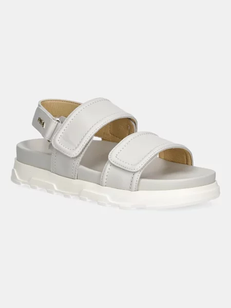 Кожени сандали Furla Sporty Chic Sandal с платформа бежово