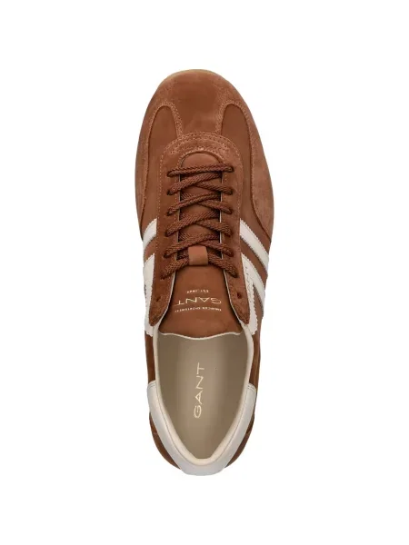 Ριγέ sneakers Gant σουέντ καφέ