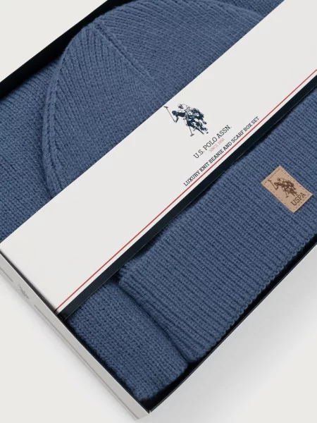 Kötött sapka U.s. Polo Assn. kék