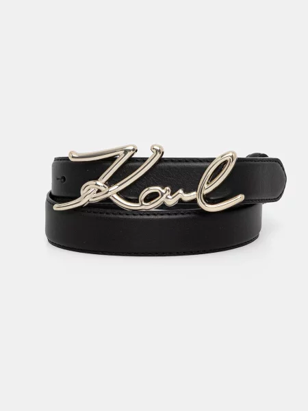 Karl Lagerfeld curea pentru femei din piele K/SIGNATURE negru