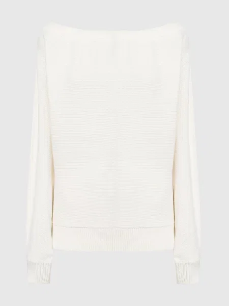 Джемпер з відкритими плечима Helmut Lang білий