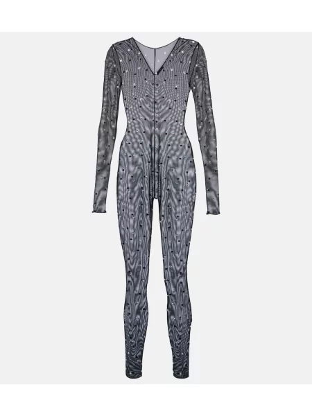 Kombinezon Oséree z siateczką czarny