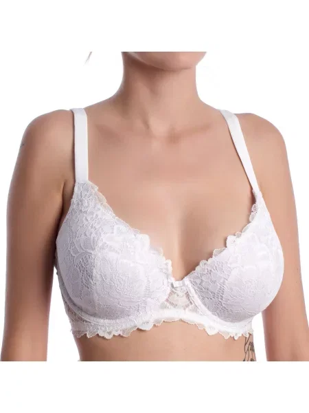 Sutien balconette Lormar alb