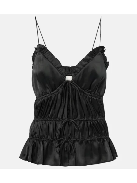 Jedwabny top Tove czarny