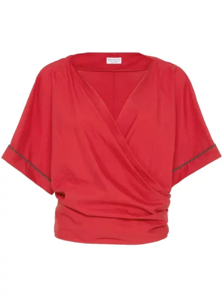 Bluză Brunello Cucinelli roșu