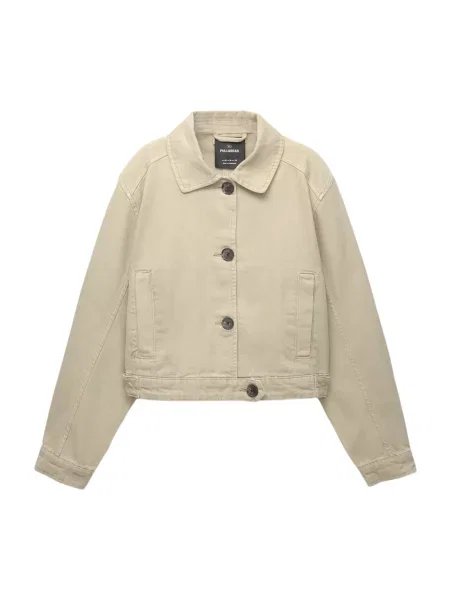Pull&Bear Geacă de primăvară-toamnă nisipiu