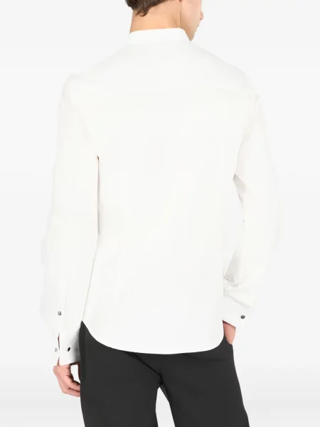 Плисирана риза Roberto Cavalli бяло