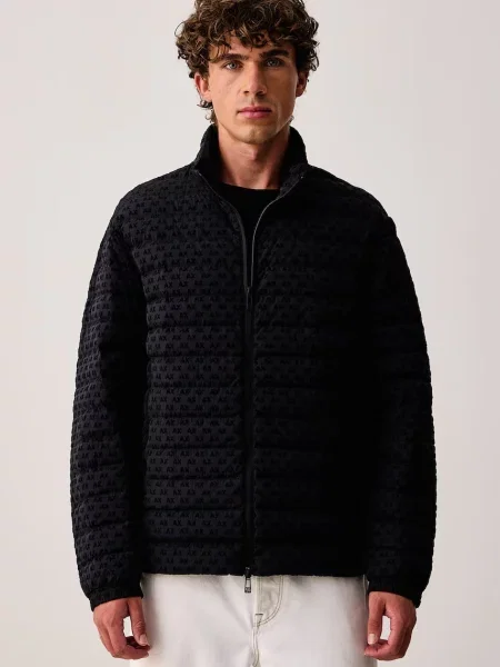Armani Exchange kurtka puchowa granatowa