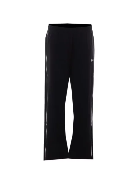 Pantaloni Represent cu broderie cu dungi alergare negru
