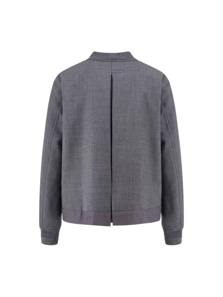 Kurtka bomber Semicouture wełniany szary