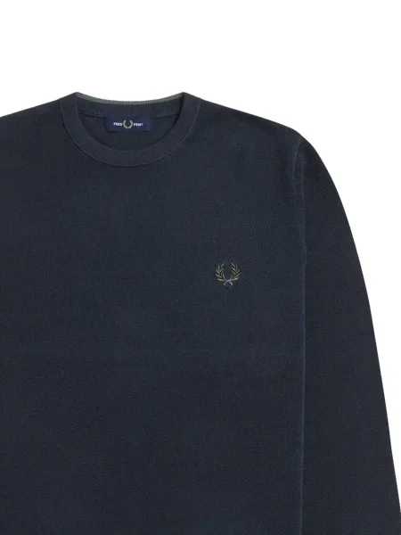 Pulover Fred Perry cu broderie verde