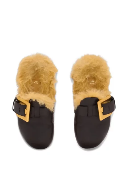 Papuci tip mules Balmain negru