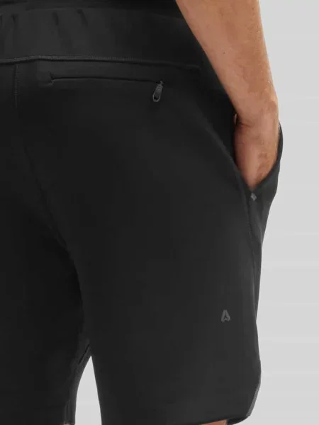 Szorty dresowe o kroju regular fit z szybkoschnącej tkaniny model ‘HECON ACTIVE’ Boss Green czarne