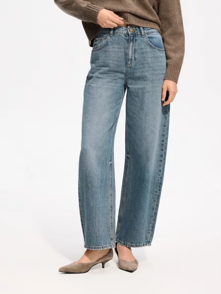 Reserved Джинси barrel leg indigo jeans 