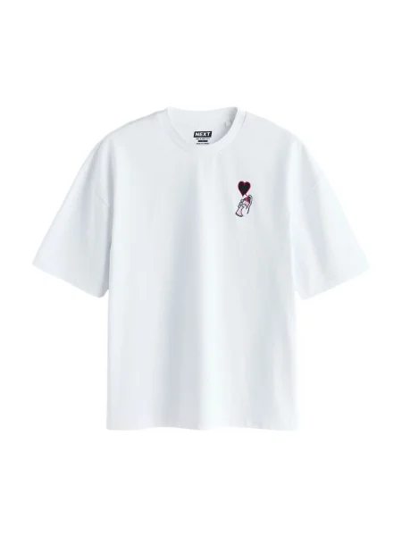 Next Tricou lila / mov neon / negru alb