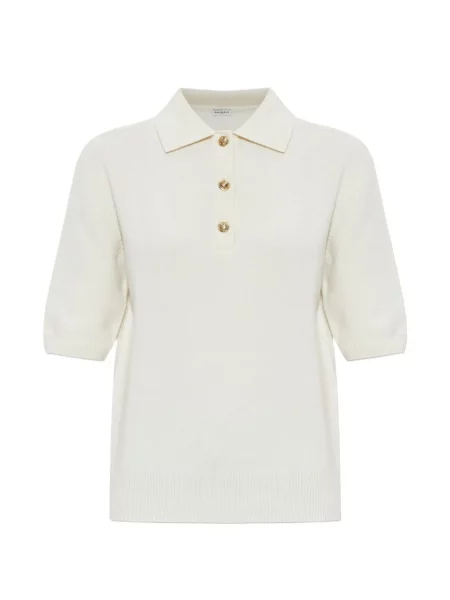 Scurt tricou polo Balmain de lână