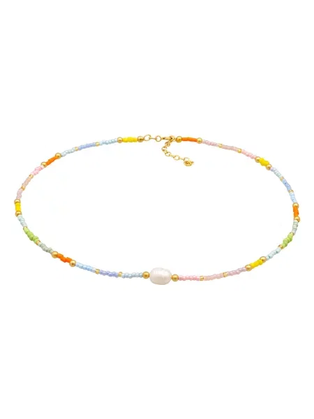 ELLI Verižica svetlo / zlata / svetlo zelena / oranžna modra